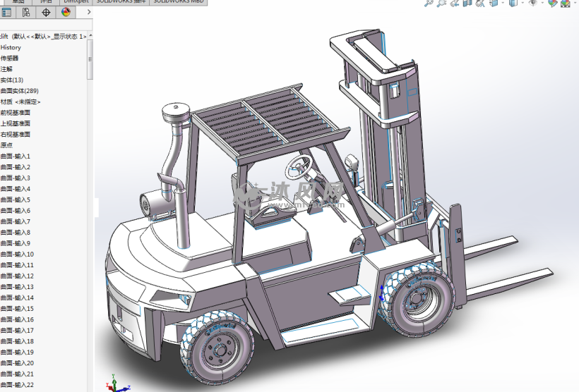 叉車模型 SolidWorks 設(shè)計(jì)指南 從結(jié)構(gòu)原理到三維建模全流程
